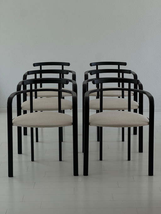 6x Eetkamerstoelen ‘Segis’ Carlo Bambino Voor Martina