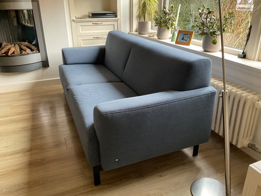 Divano Rolf Benz, blu screziato.