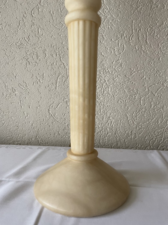 Image 1 of 2x Alabaster Lamps Van Der Bolt