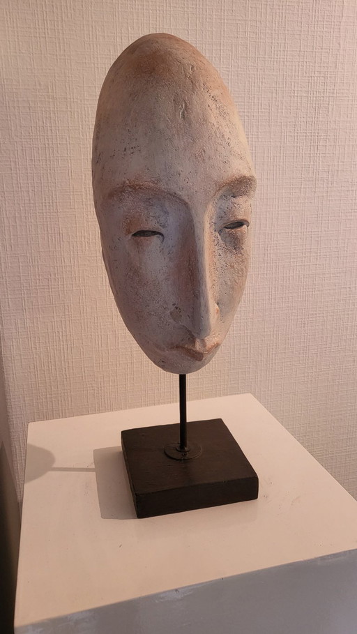Estatua antigua sobre pedestal – decoratieve objecten, Stone (photo 2 of 5)