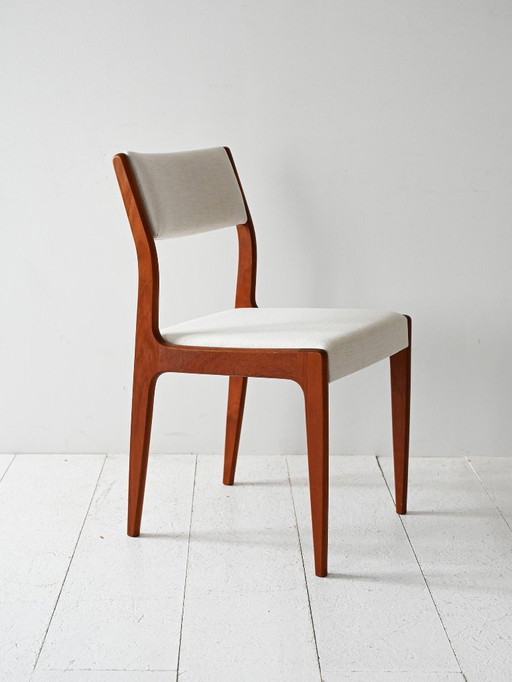 Set of 6 1960s Scandinavian teak dining chairs