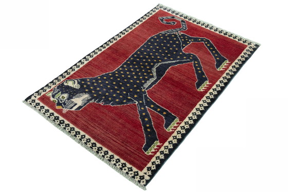 Image 1 of Tapis Gabbeh nomade noué à la main 155 x 100 cm