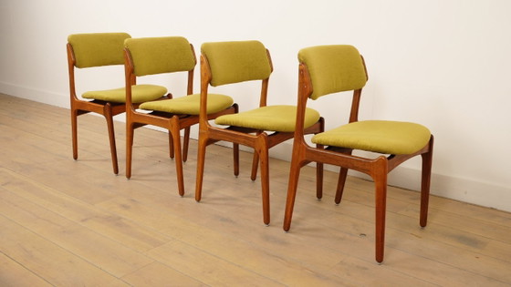 Image 1 of 4 x Dining Chairs | Erik Buch | Model 49 | Rosewood | Newly upholstered