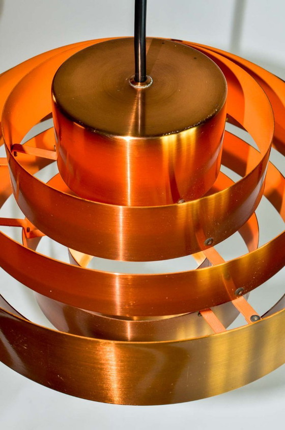 Image 1 of Raro set di esclusivi pendenti in rame "Ultra" disegnati da Jo Hammerborg per Fog & Morup. Danimarca, anni '60.