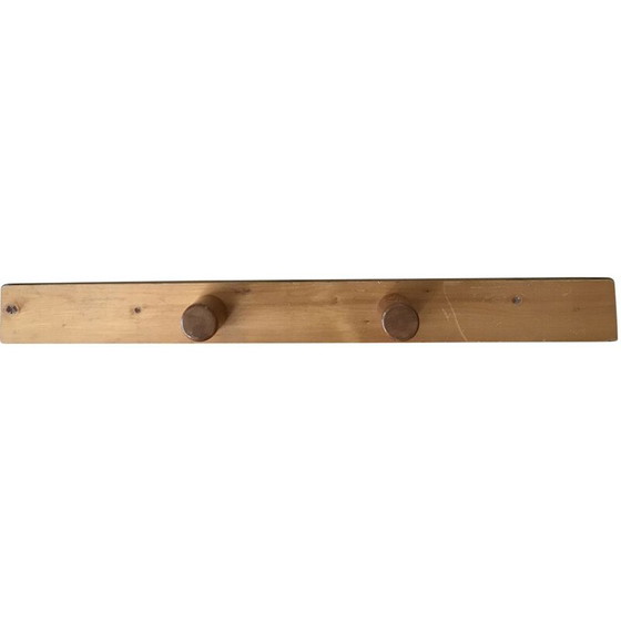 Image 1 of Vintage coat rack with 2 hooks by Charlotte Perriand for Les Arcs, 1969