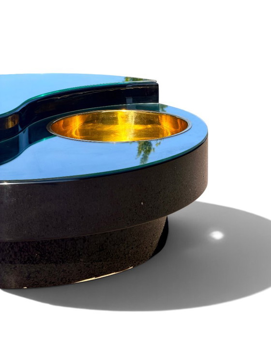 Yin Yang Willy Rizzo rotating coffee table, brass, 1970s – Wood (photo 7 of 17)