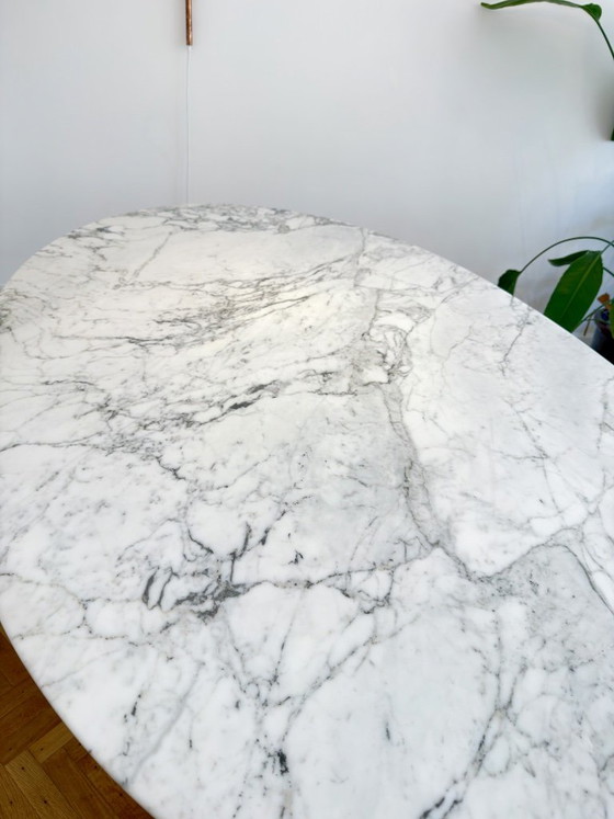 Tavolo da pranzo vintage in marmo disegnato da Florence Knoll per Roche Bobois. – Tavoli da pranzo, Marble (photo 4 of 11)