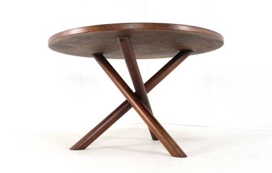 Image 1 of Gerard Geytenbeek 'Plataan' eettafel vintage 