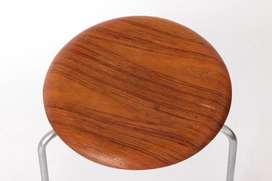 Image 1 of Tabouret Arne Jacobsen pour Fritz Hansen, modèle Dot 3170, design danois vintage, années 1950