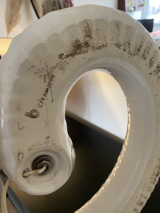 Image 1 of Tomasso Barbi Pearl Cobra Table Lamp