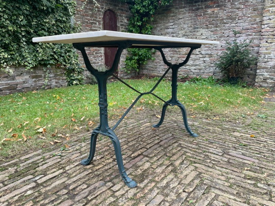 Image 1 of Garden Table Bistro Table with Marble French