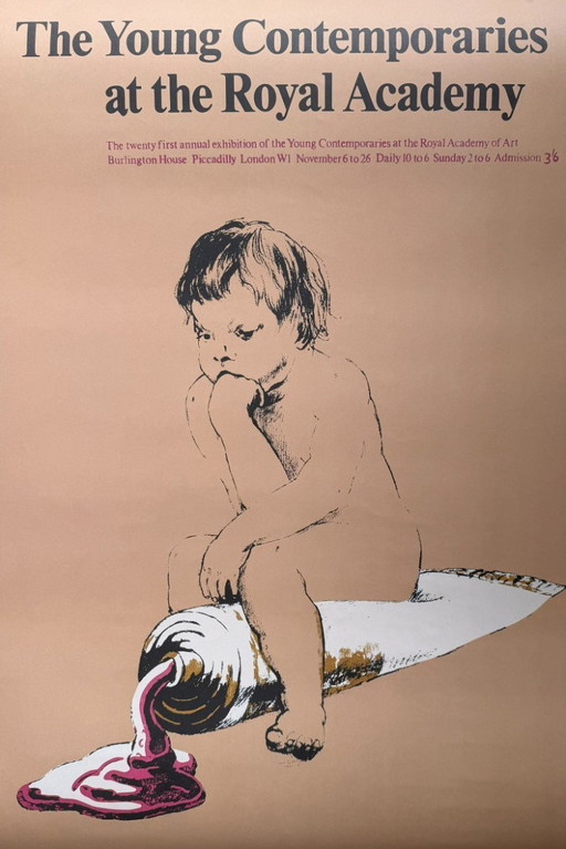 Young Contemporaries – Poster voor de 21e jubileumtentoonstelling (1970), herdruk, gedrukt in het Verenigd Koninkrijk