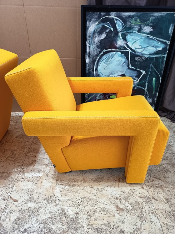 Image 1 of CASSINA 2x Poltrona 637 Utrecht 2024 (NUOVO, mai usato) in lana gialla KVDRAT € 6.600