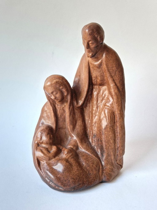 Statua in terracotta della Sacra Famiglia