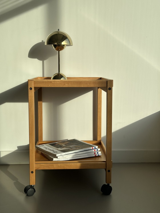 Image 1 of Hyllinge Møbler Trolley Side Table Vintage Danish Roller Table