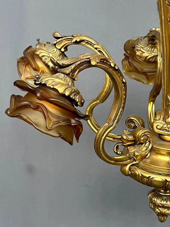 Massief bronzen kroonluchter "Mazarin". (photo 3 of 7)