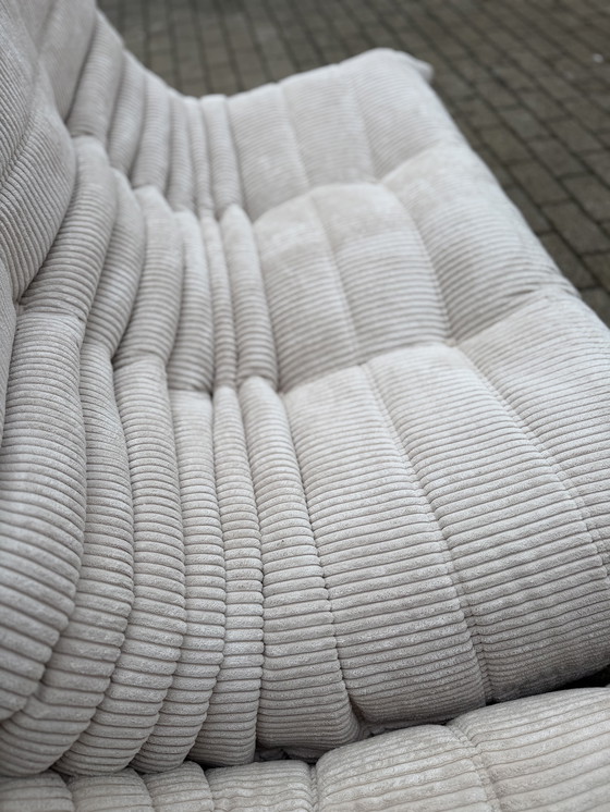 Image 1 of Ligne Roset Togo 2x 2-seater and 1x 3-seater in Beige Corduroy