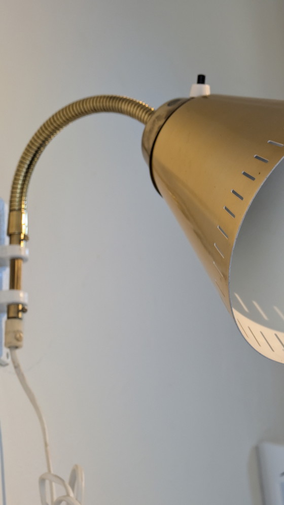 Image 1 of Lampada da parete flessibile in ottone - AJH Svezia, anni '50