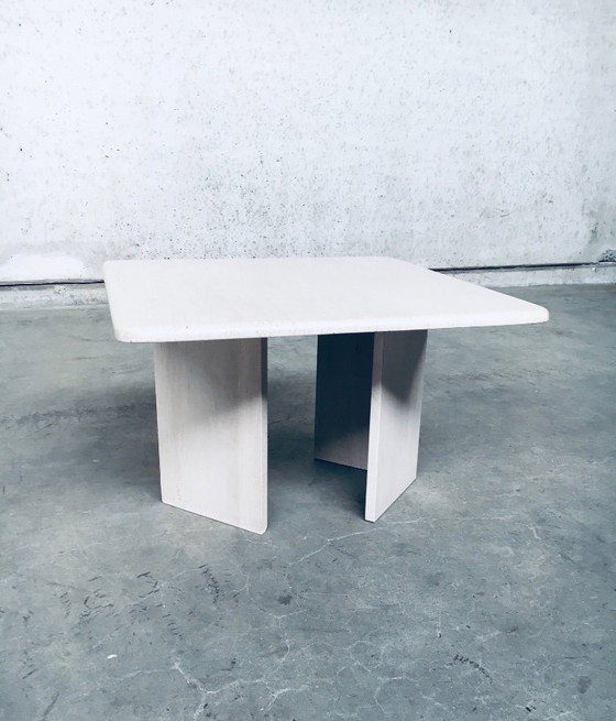 Image 1 of Postmodern Design Granite Stone Square Side Table Italy 1970's