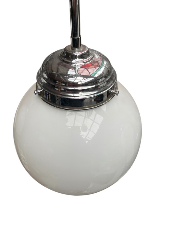 Image 1 of Schoollampen met pendelarmatuur, jaren 60