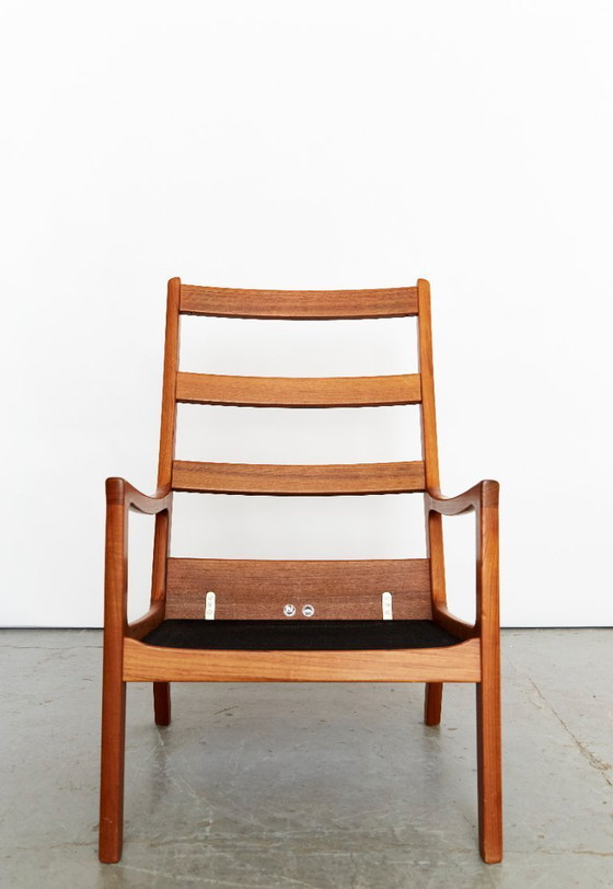 Image 1 of Poltrona Senator Mid-Century con schienale alto in teak di Ole Wanscher per Poul Jeppesen