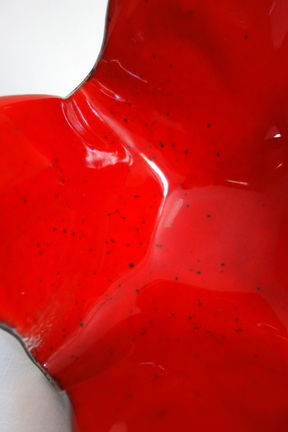 Image 1 of Jarrón vacío de bolsillo con forma de pañuelo de cerámica de los años 50/60 en Francia.