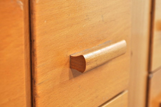 Image 1 of Beukenhouten schoolkast / dressoir, / ladekast, 1950s