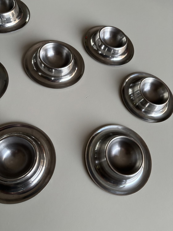 Image 1 of 7 stainless steel egg cups