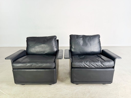 2x Dieter Rams Midcentury fauteuil RZ 62 Vitsoe 620 noir