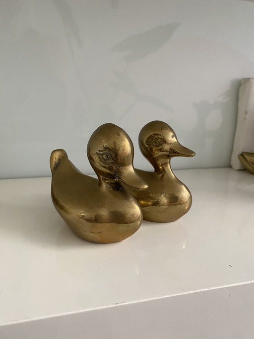 Vintage messing ducks 