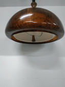 Suspension design « nid d'abeille » style années 60-70, couleur or marron (hauteur réglable).