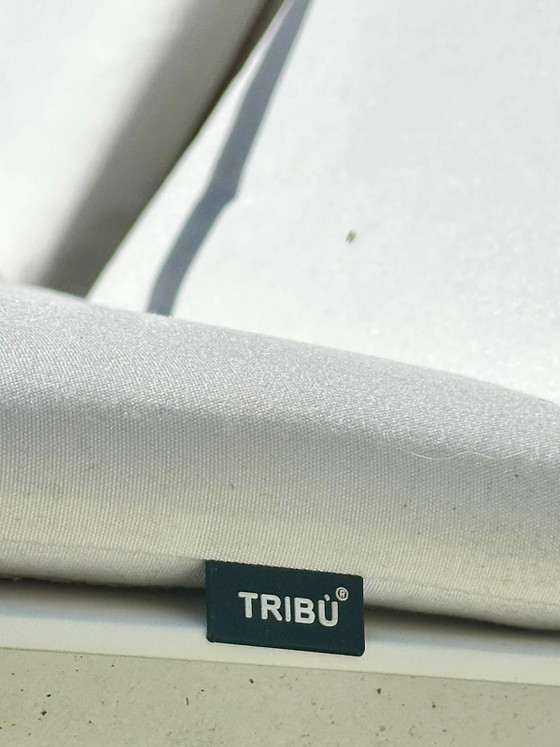 Image 1 of Mobilier de jardin exclusif Tribú Mirthe : 2 chaises longues avec 2 repose-pieds, table d’appoint et coussins