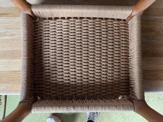 Image 1 of Niels Møller - Papierkordelgeflecht - Teck - Design danois