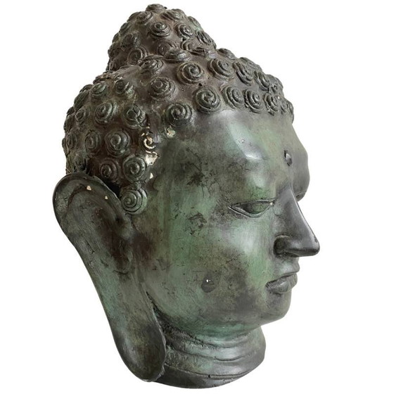 Cabeza de Buda de Bronce – meditación serena – lote 156 – Esculturas, Bronze (photo 2 of 9)