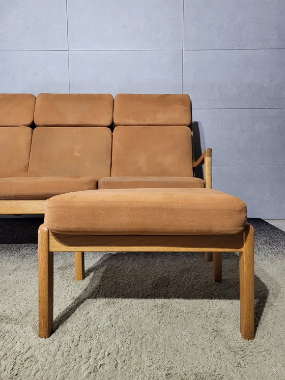 Diseño Danés Ole Wanscher 'Senator' Sofás (Couches) 3+2 plazas + otomana | Poul Jeppesen – Wood (photo 8 of 16)