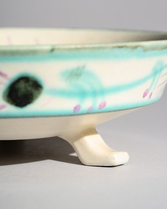 Image 1 of Margarete Heymann-Löbenstein Haël-Werkstätten Art Deco Ceramic Footed Bowl 1930s