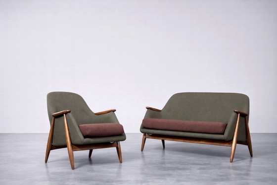 Image 1 of Vintage Mid-Century Modern Pallas Living Room Set by Svante Skogh for Asko, Finland, Set of 2, 1950s