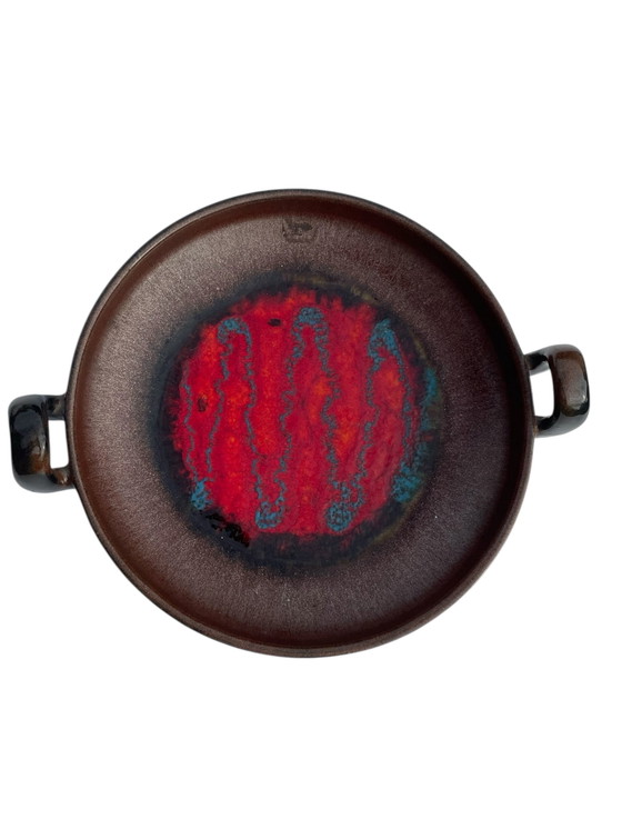 Image 1 of Fat Lava keramische fruitschaal dia= 25cm Duitsland vintage jaren 60 midden eeuw