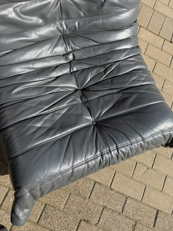 Image 1 of Ligne Roset Togo 100% auténtico, 3 oz y 2 oz en piel gris.