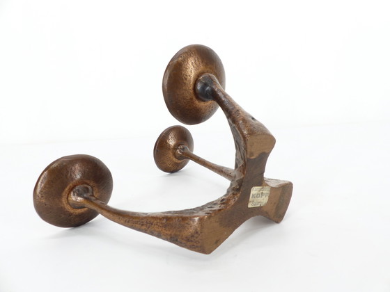 Image 1 of Vintage Bronze Brutalist Candlestick Kunsthaus Kopp 1960