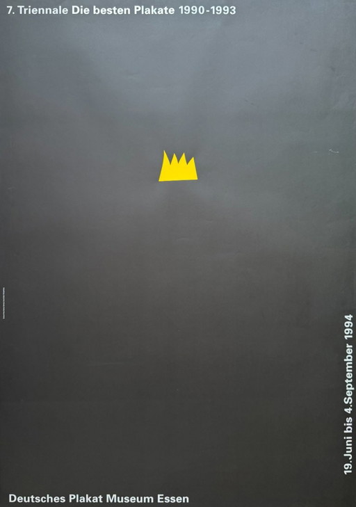 Hans Günter Schmitz, 7. Triennale Die besten Plakate 1990–1993, Deutsches Plakat Museum Essen, 1994, Mostra Vintage Originale