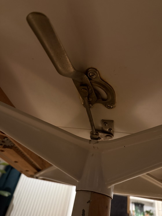 Image 1 of Vintage Herman Miller “Pedestal Extension Table” – Fehlbaum Production (1950s – Rare Chrome Base Edition)