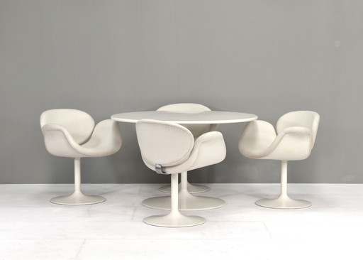 Zeldzame complete Tulip eetkamertafel van Pierre Paulin voor Artifort - Nederland, 1965