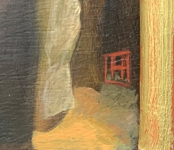 Image 1 of Kevin Hendley - Le présentateur météo, peinture à l'huile originale