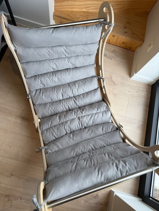Zusammenklappbare Waldorf-Wippe XXL | Kletterbogen/Rutsche & Kissen