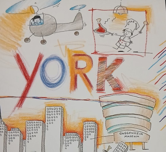 Image 1 of Schlote, Wilhelm - New York - Disegno originale - firmato UNIKAT