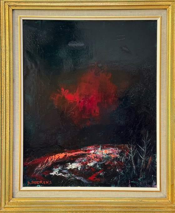 Image 1 of Sylvain Beerens (1917) - Paysage rouge