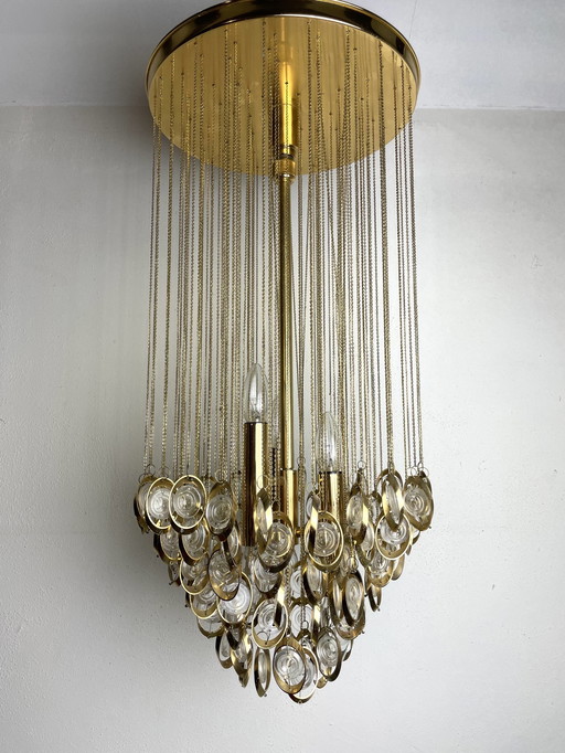 Preciosa lámpara de araña italiana vintage (años 60)