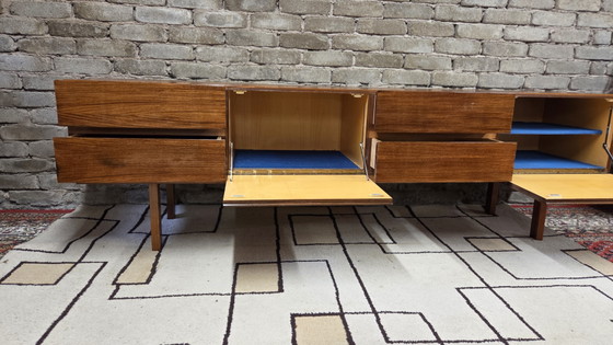 Image 1 of Vintage Scandinavian teak lowboard – Minimalist sideboard from the 60s/70s