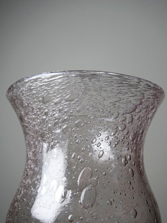 Vintage Amethyst Bubbled Glass Candle Holder, Biot Style, 1970-1980 (photo 6 of 9)